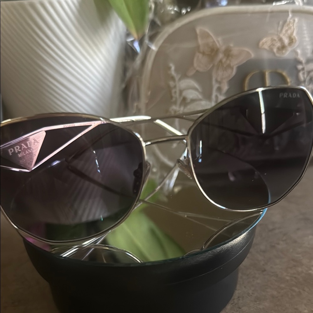 NWOT. Prada Black Sunglasses